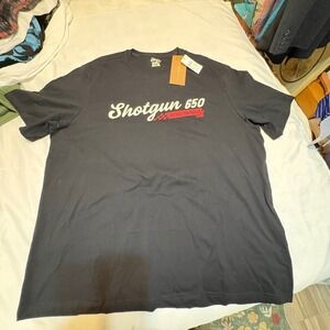 Royal Enfield Shotgun 650 Mens T-Shirt Black Graphic Cotton Tee 2XL NWT